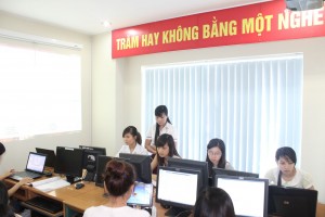 Hình ảnh lớp học thực hành tại Trung tâm kế toán Hà Nội